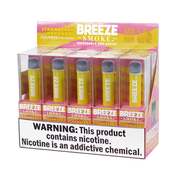 Breeze Plus 5% 800 Puffs Pre-Filled 200ct(10pk) Display Mix Flavors 3.5ml - Breeze Plus 5% 800 Puffs Pre-Filled 200ct(10pk) Display Mix Flavors 3.5ml  at The Cloud Supply