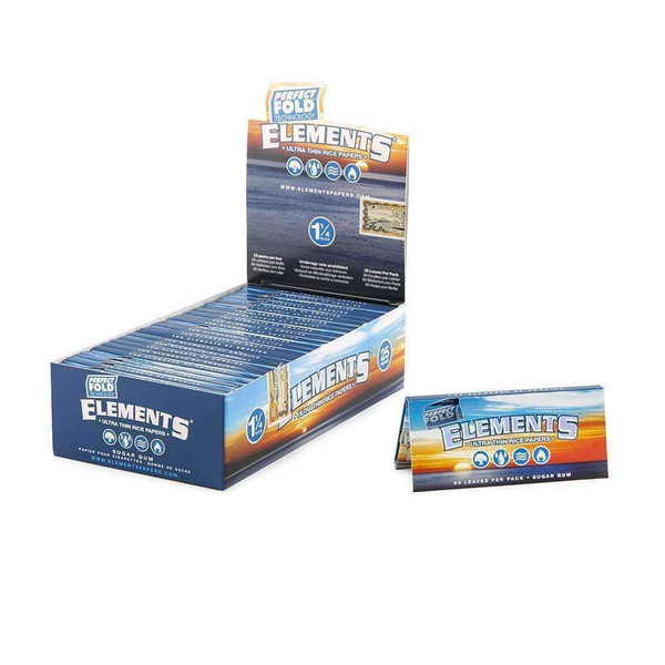 Elements Ultra Thin Rice Papers Perfect Fold 1 1/4 1.25 - 25pk at The Cloud Supply