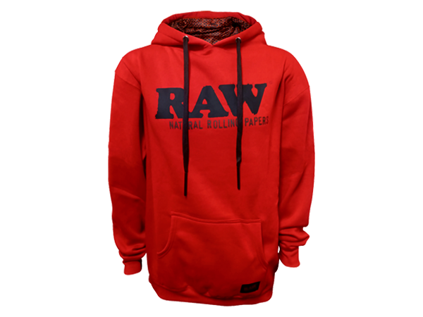 RAW RP X Raw 100percent Cotton Hoodie With Black Logo - Red at The Cloud Supply