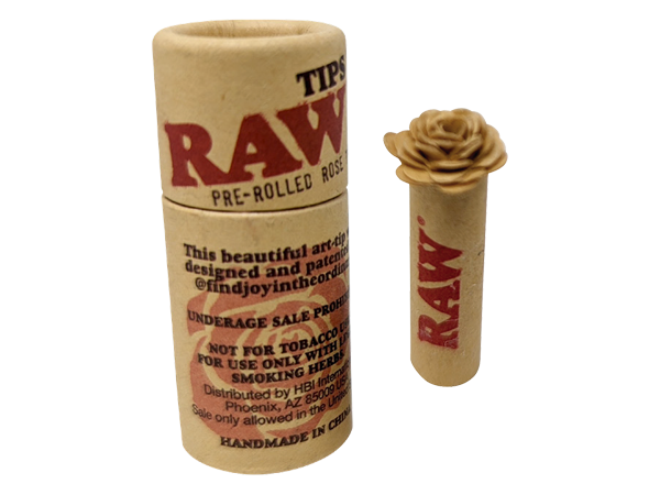 RAW Raw Prerolled Rose Tips - 6ct Display at The Cloud Supply