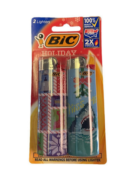 BIC Bic Lighter Large Holiday Design Hangable Display 24ct - 2 Per Pack  at The Cloud Supply