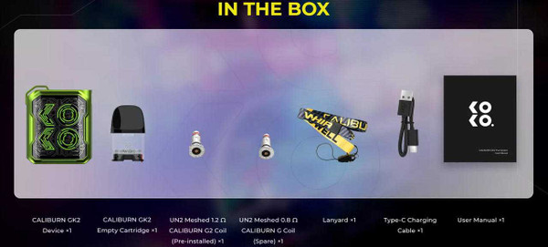 Uwell Caliburn GK2 Pod System Uwell Vape Shop The Cloud Supply