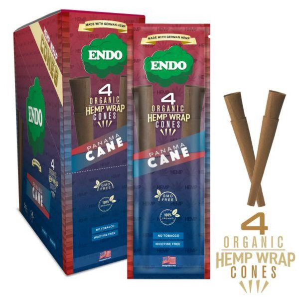 Endo Organic Hemp Wraps Cones 15pk - 4 Per Pack  at The Cloud Supply