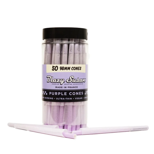 Blazy Susan Purple Cones 98mm - 50ct Display  at The Cloud Supply
