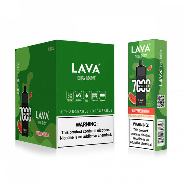  Lava Big Boy Rechargeable Disposable - 3-5%  7000 Puffs - 10pk  at The Cloud Supply