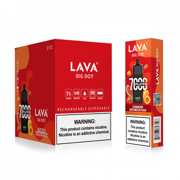  Lava Big Boy Rechargeable Disposable - 3-5%  7000 Puffs - 10pk  at The Cloud Supply