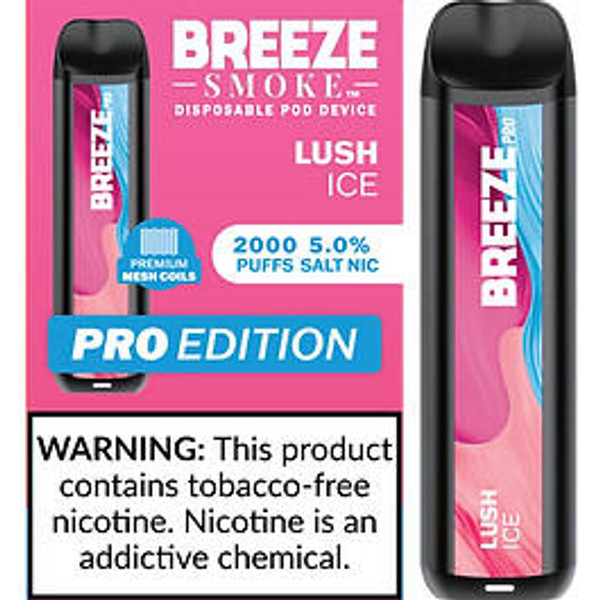 Breeze Pro Disposable - 5% 2000 Puffs - 10pk  at The Cloud Supply