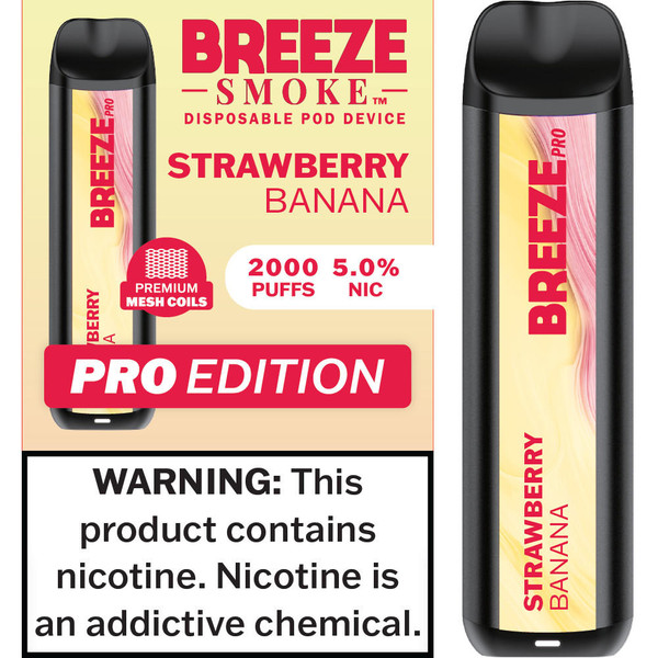 Breeze Pro Disposable - 5% 2000 Puffs - 10pk  at The Cloud Supply