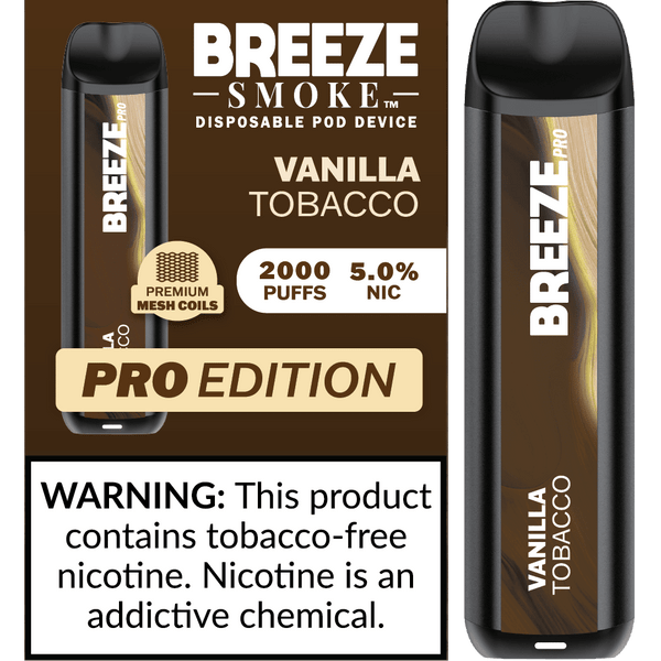 Breeze Pro Zero Nic Disposable - 0% 2000 Puffs - 10pk  at The Cloud Supply