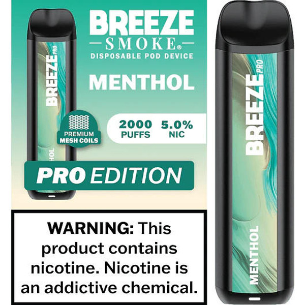  Breeze Pro Zero Nic Disposable - 0% 2000 Puffs - 10pk  at The Cloud Supply