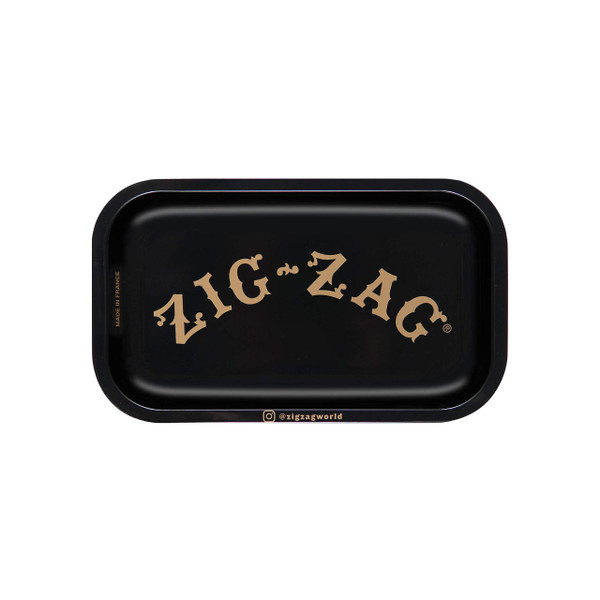 Zig Zag Rolling Tray Small - Black  at The Cloud Supply