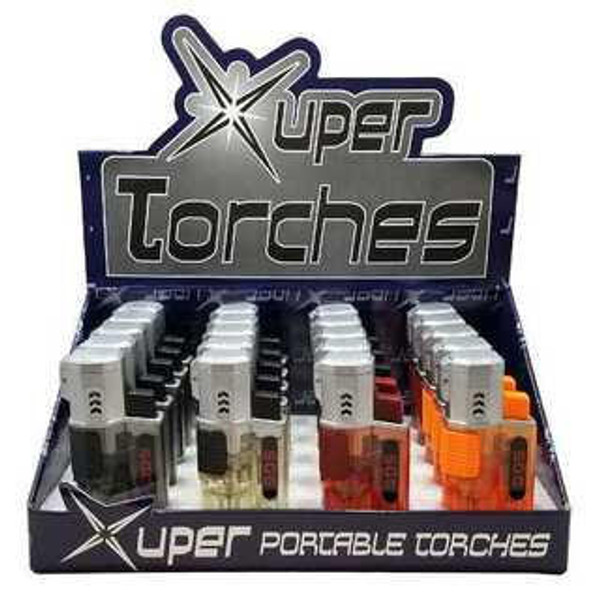 Xuper Torch Display - Turbo Quad Torch Transparent 20ct  at The Cloud Supply