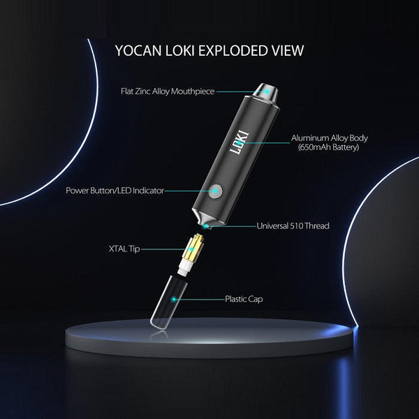 Yocan Loki 650mAh Portable Wax Pen Vaporizer Kit  at The Cloud Supply