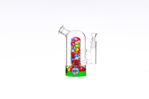 Inex Glass Rig - Skull Green  at The Cloud Supply