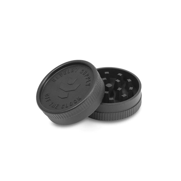 Revelry 2-Piece Hemp Plastic Grinder - Assorted Colors - 24ct Display  at The Cloud Supply