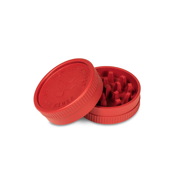 Revelry 2-Piece Hemp Plastic Grinder - Assorted Colors - 24ct Display  at The Cloud Supply