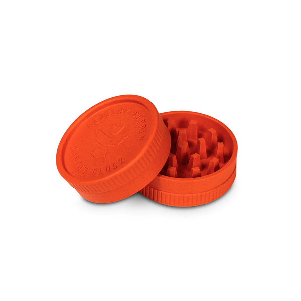 Revelry 2-Piece Hemp Plastic Grinder - Assorted Colors - 24ct Display  at The Cloud Supply
