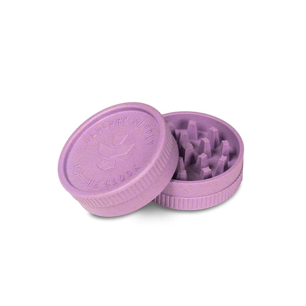 Revelry 2-Piece Hemp Plastic Grinder - Assorted Colors - 24ct Display  at The Cloud Supply