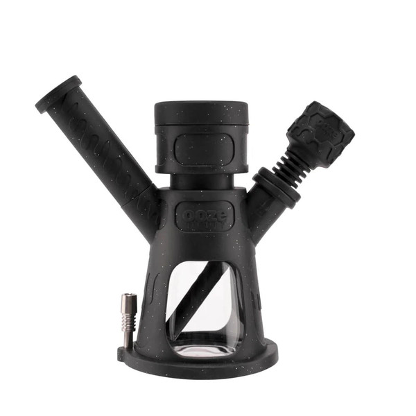  Ooze Hyborg Silicone Glass Water Pipe - Shimmer Black  at The Cloud Supply