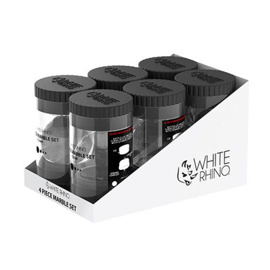 White Rhino Terp Slurper 4pc Marble Set Clear 6ct Display  at The Cloud Supply