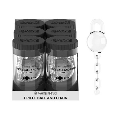 White Rhino Terp Slurper 1pc Ball And Chain Clear 6ct Display  at The Cloud Supply