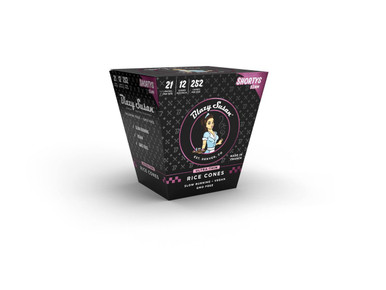 Blazy Susan Black Ultra Thin Rice Paper Cones 53mm(Shorty) - 21pk 12ct  at The Cloud Supply
