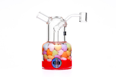Inex Glass Rig - Hearts Pink  at The Cloud Supply