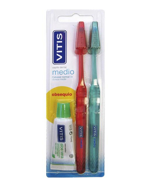 Pack cepillo dental medio vitis