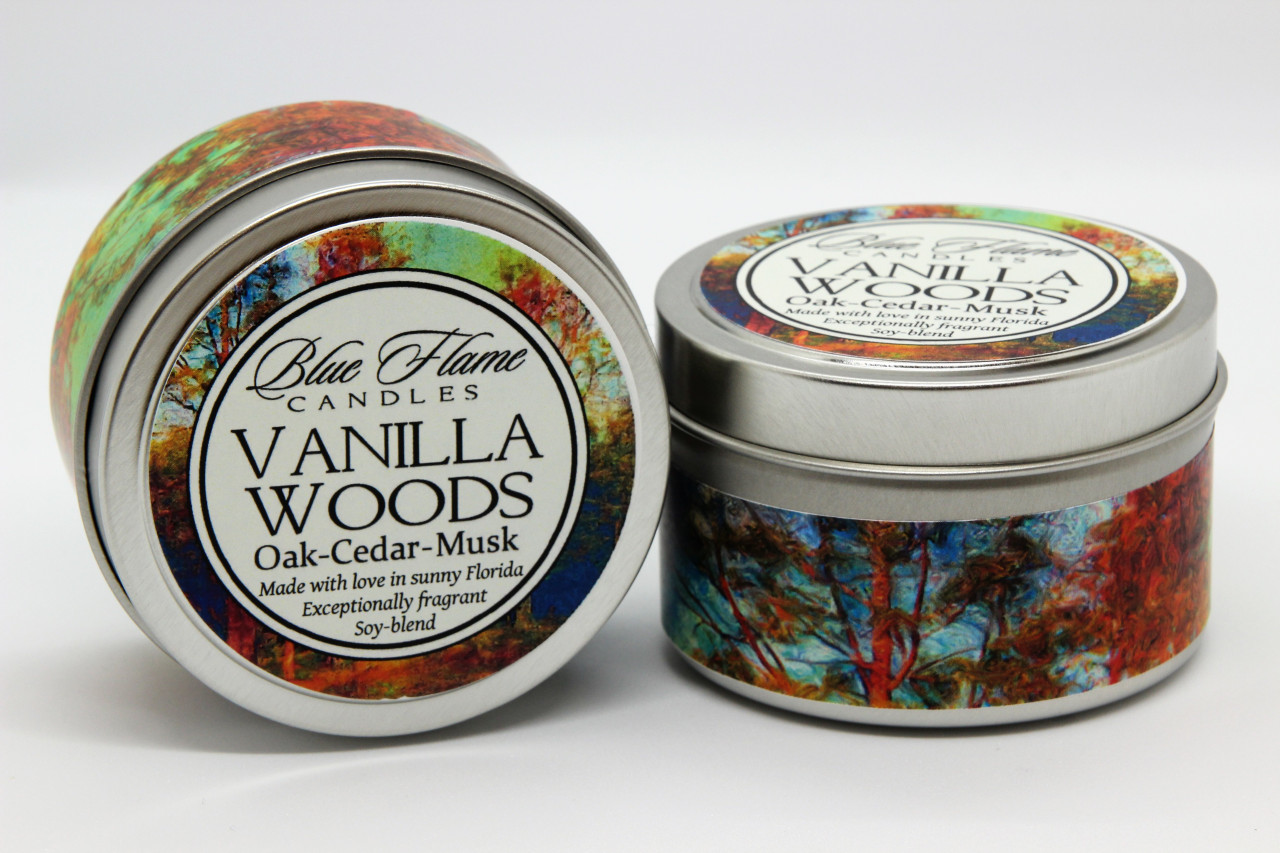 Vanilla Woods Tin Candle