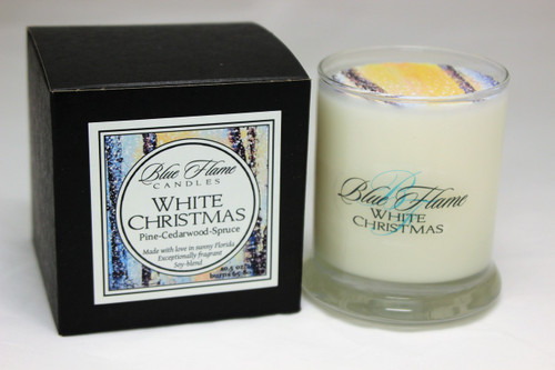 Gift boxed White Christmas candle.