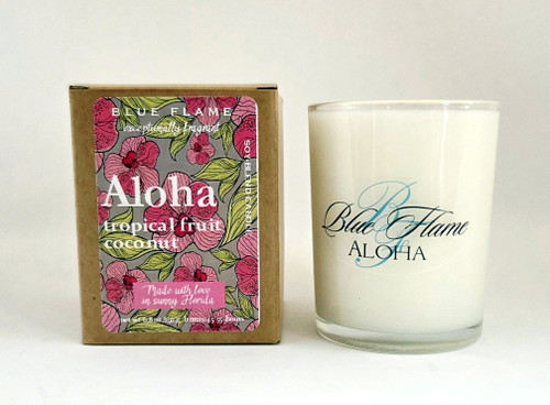 Medium gift boxed Aloha candle.