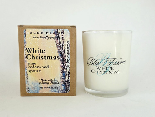 white Christmas medium size candle
