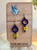 Indigo Blue with Bright Yellow Mini Flower earrings.