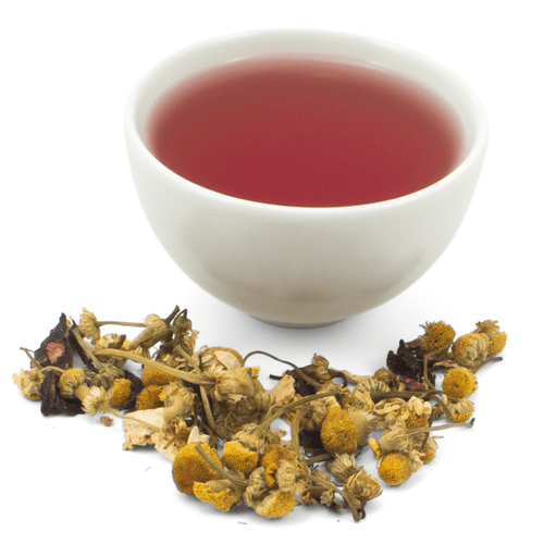 cup of tea with loose leaf tea