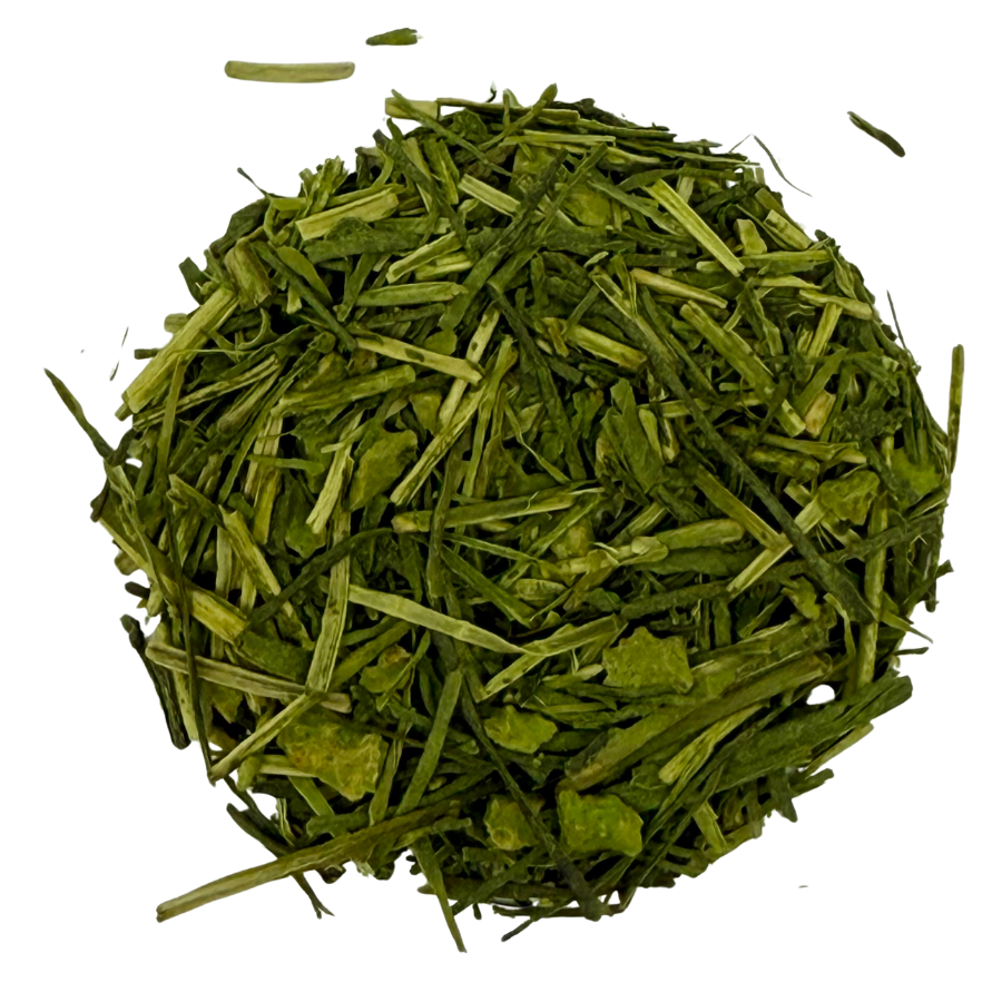 Yuzu Kukicha with Matcha tea in a circle