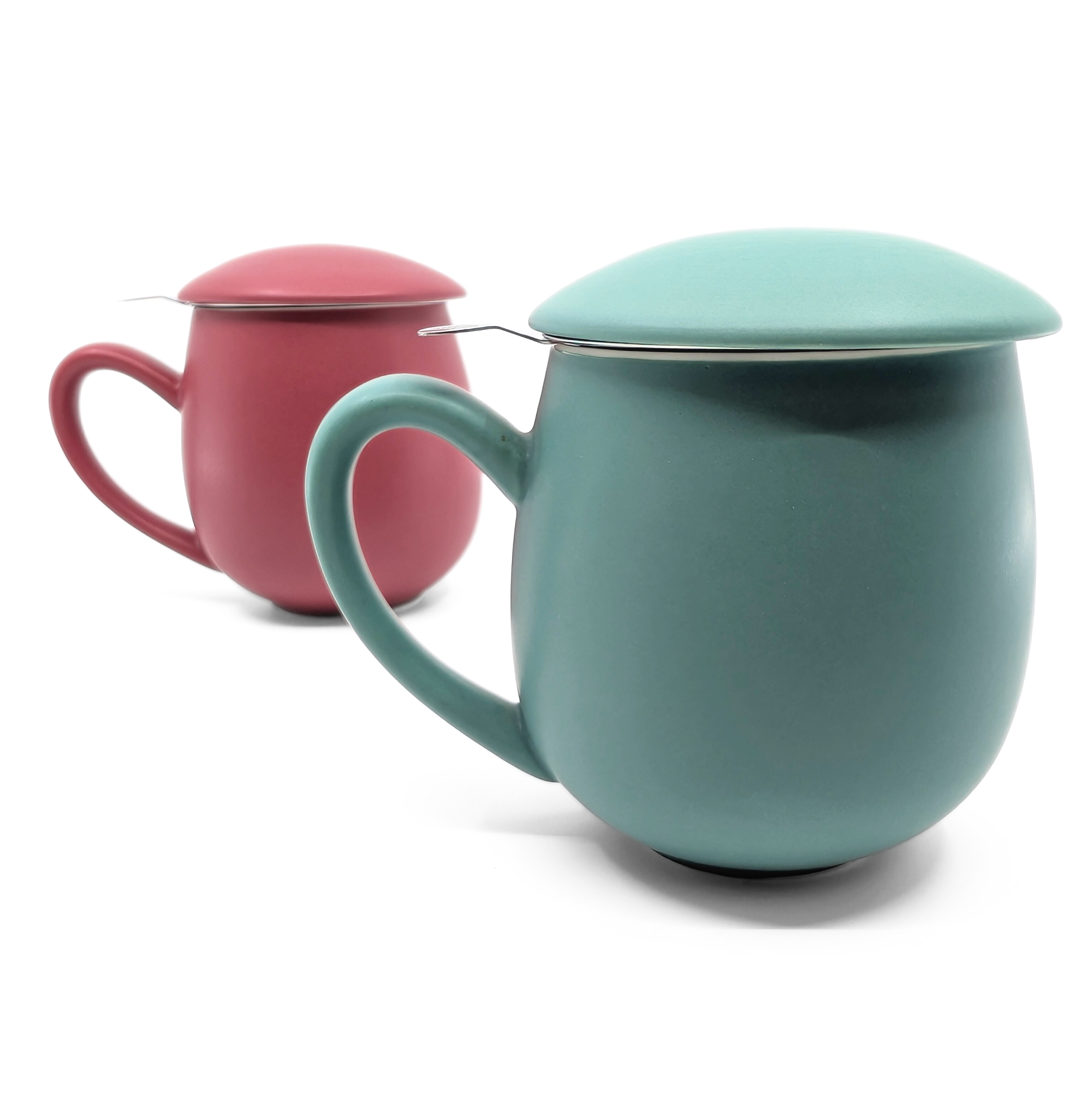 Matte finish tea mug with lid & Infuser