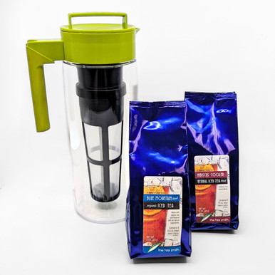 Complete Iced Tea Kit with Flash Pitcher Green Color - The Tea Smith