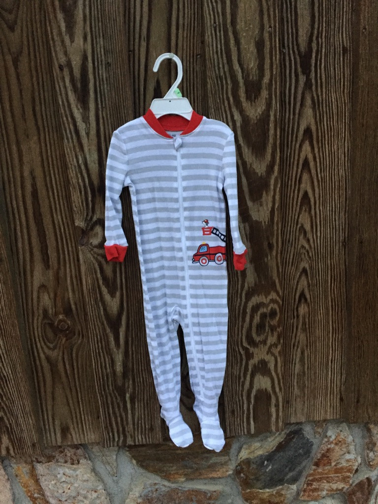 Little Me Front Footies Fire Truck klassy kids