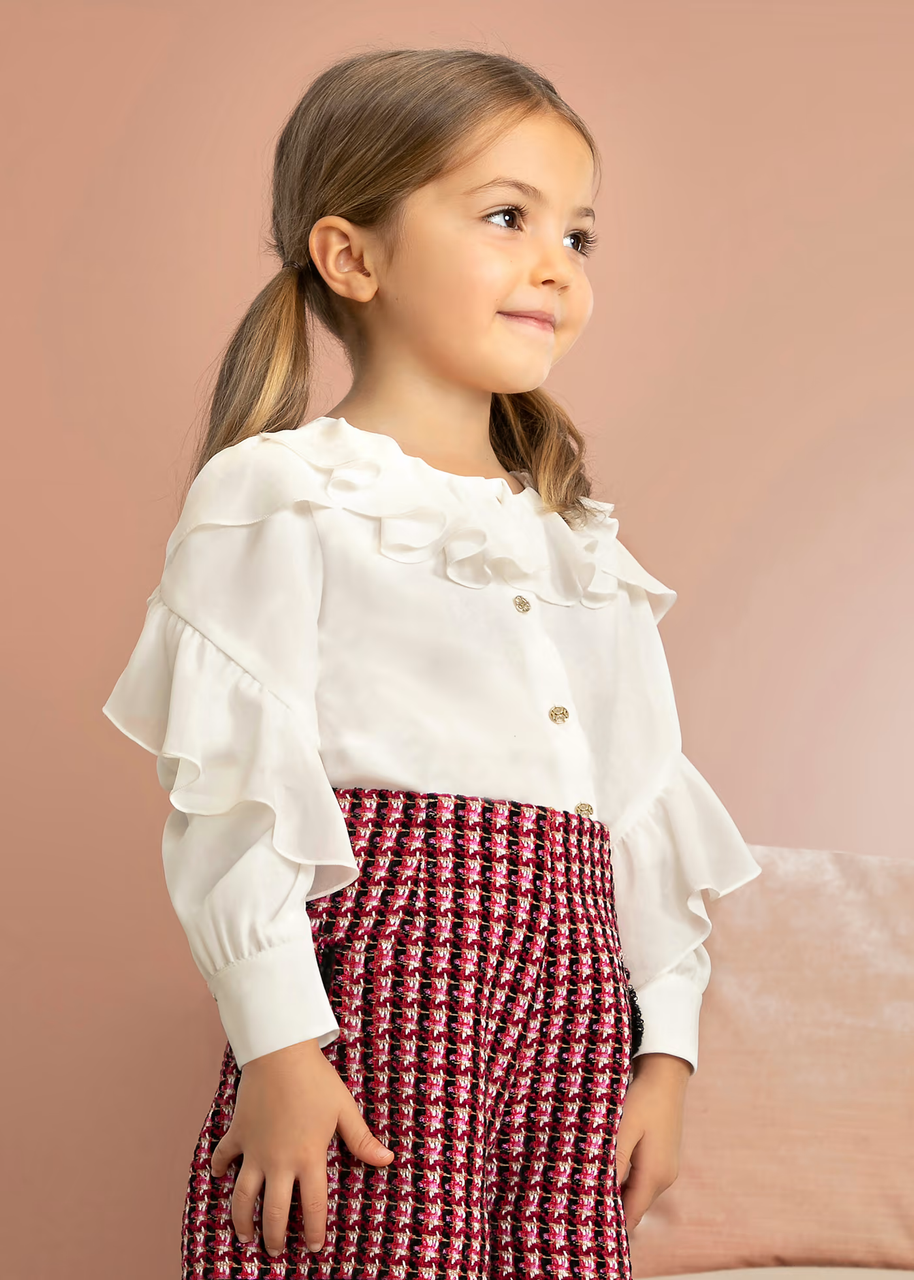 chiffon ruffle blouse
