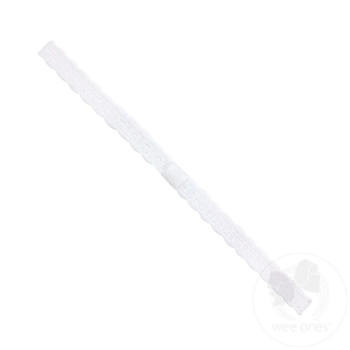 Add a Bow Narrow Lace Girls Baby Band