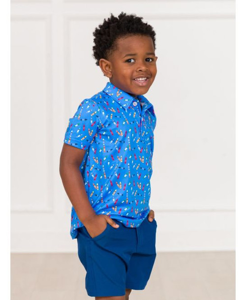 Tiny Crayons Knit  Performance Polo Tiny Crayons Knit  Performance Polo