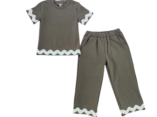 Camila Ric Rac Pant Set–Mocha Camila Ric Rac Pant Set–Mocha