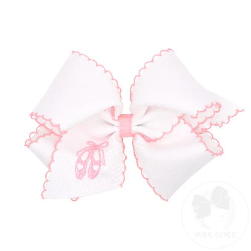 Grosgrain Moonstitch Edge Ballet Slippers Hair bow Grosgrain Moonstitch Edge Ballet Slippers Hair bow