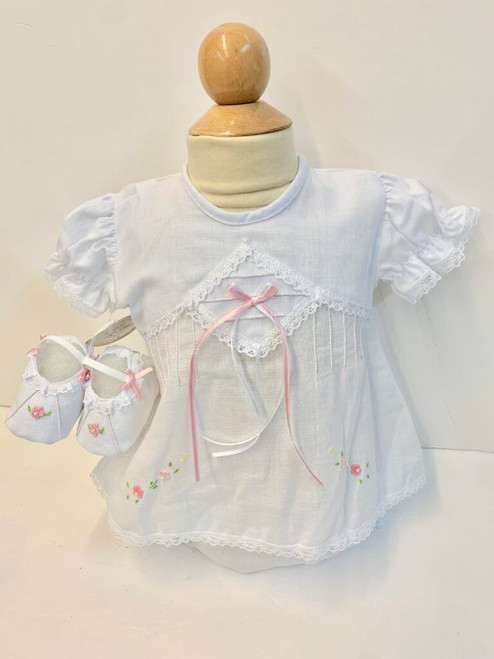 3 pc white-pink set with shoes 3 pc white-pink set with shoes