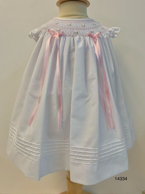 Sleeveless dress white pink Sleeveless dress white pink