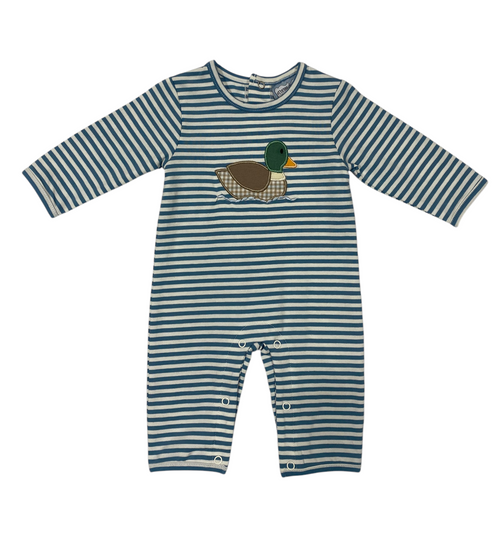 Duck Applique Boys Romper Duck Applique Boys Romper