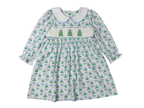 Christmas Tree Smocked Dress Christmas Tree Smocked Dress