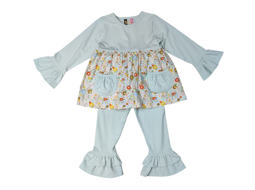 Fall Floral Ruffle Pant Set Fall Floral Ruffle Pant Set