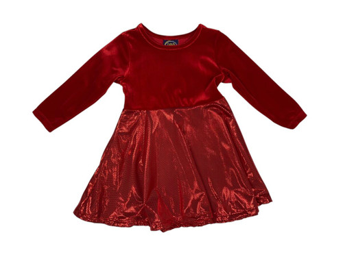 Marissa L/S Dress–Red