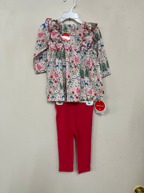 Sugar plum dreams modal dress w/ruff + Legging